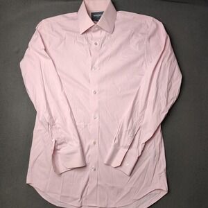 Bonobos Shirt Mens 15.5 34 Pink Stretch Slim Fit Button Down Dress Checked